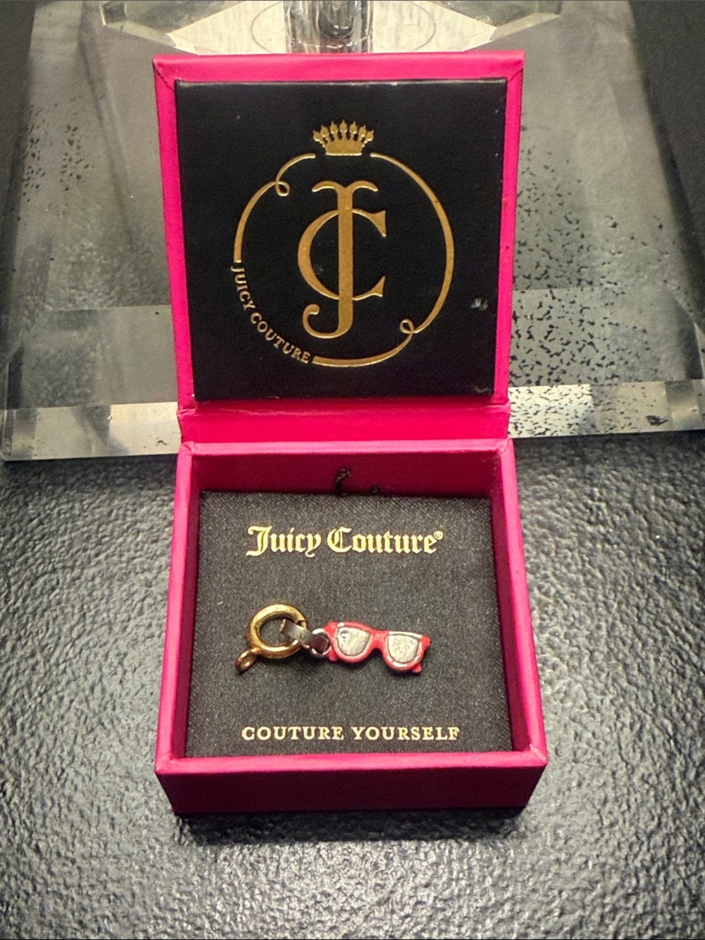 Juicy Couture Pink Sunglasses Charm with Original Box🩷